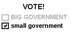 Vote small government