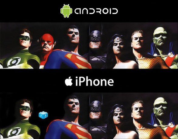Android vs. iPhone; whats wrong with this picture?