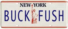 Buck Fush license plate