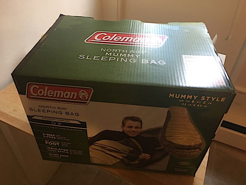 Coleman Sleeping Bag Box