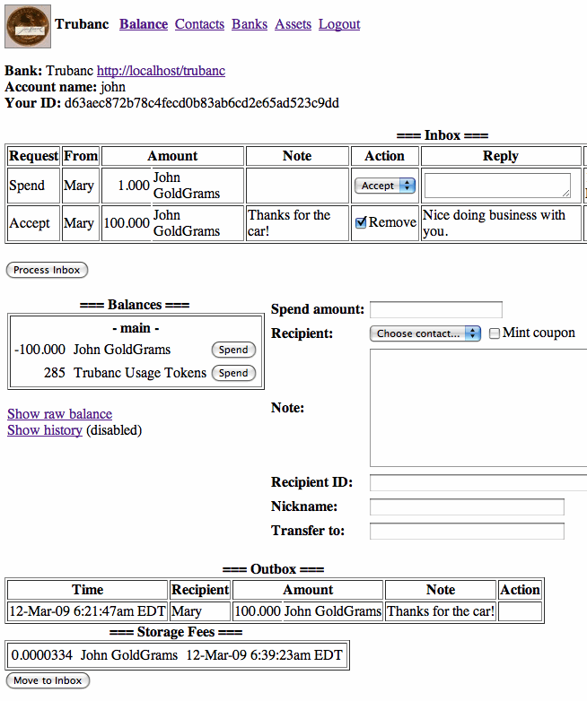 Storage fees received